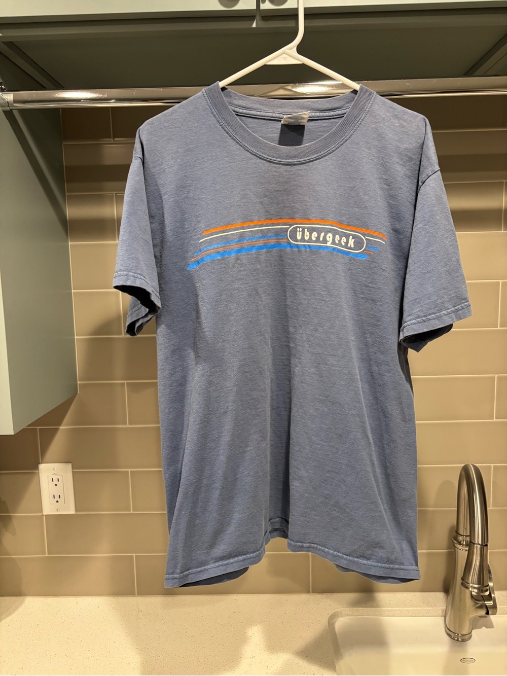 Vintage Y2K Ubergeek Graphic Surf Tee Size L